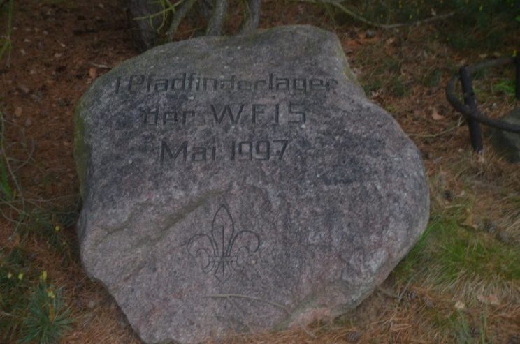 Memorial rock from the first WFIS camp in 1997